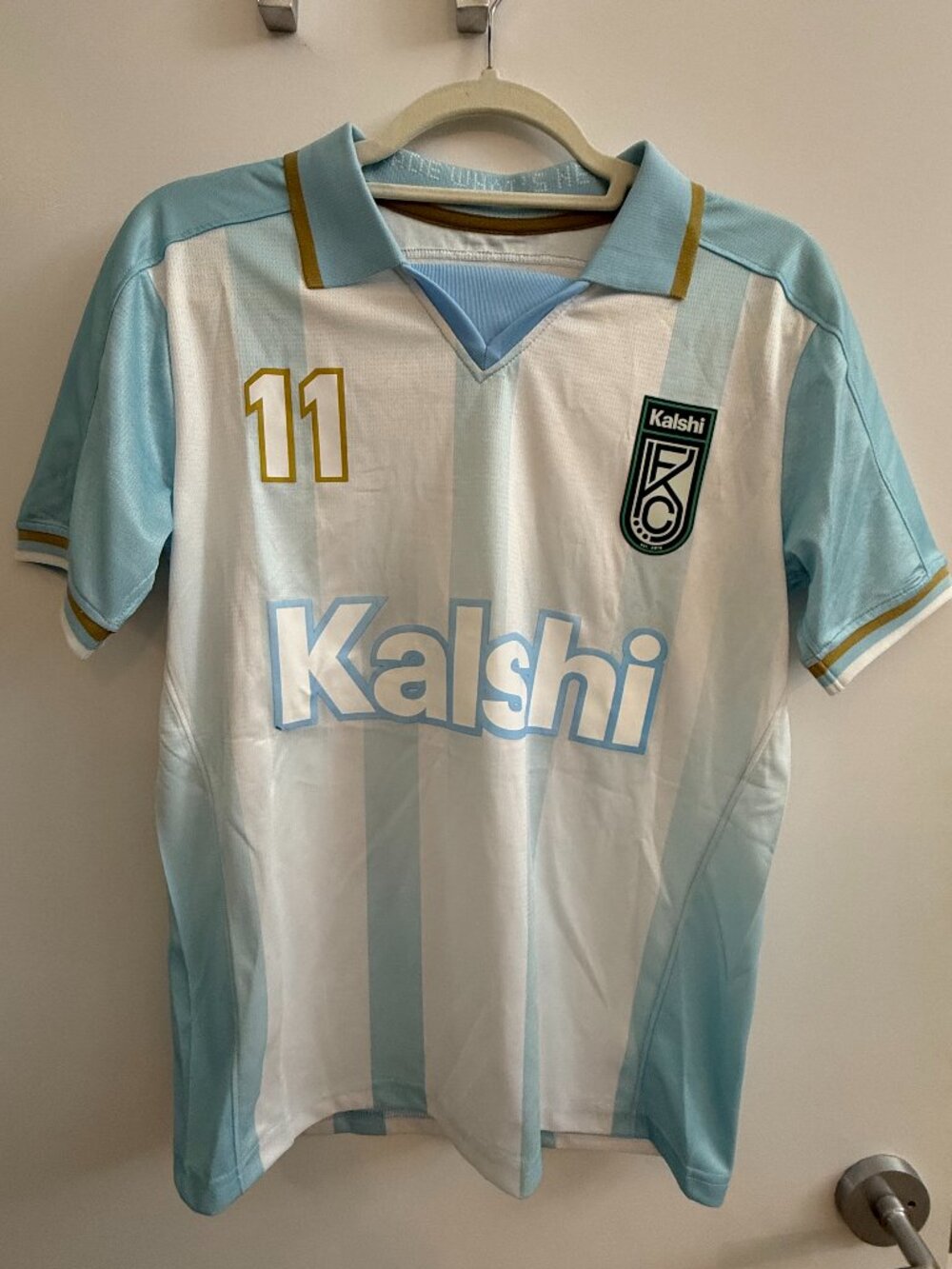Kalshi Argentina Angel Di Maria #11 Soccer Jersey Blue/White WC 2026 X-Small